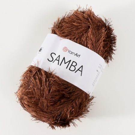 Samba yarn 100% polyester 150m/100g (2034 brown)-1