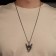 Pendant "Dragon" Muzzle, color black silver, l = 70 cm