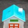 The piggy bank "House, for a new life" White, orange, green, 21 cm