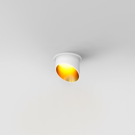 The built-in lamp Technical DL044-01-GU10-W, GU10, 1x12 W, 68x68x70 mm, white with gold-4