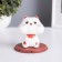 Plastic pendulum from the solar battery "Cat Mani-Neko with puffy cheeks" 10x10x10.3 cm