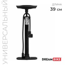 Floor pump with a needle and nozzles, plastic, black color