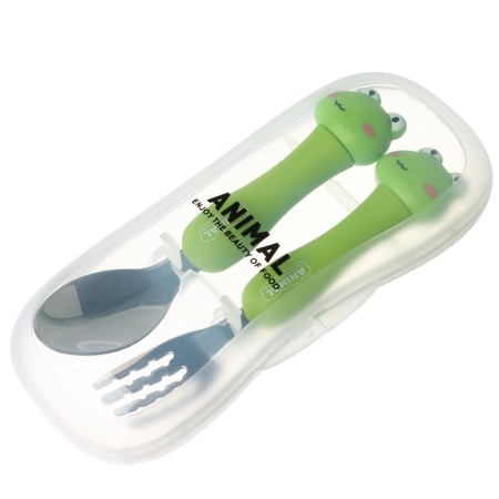 A set of children's cutlery in the “Frogsat” case, fork, spoon-9
