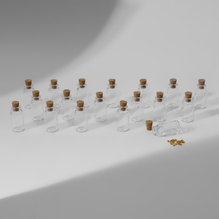 A set of jars for storing little things, d = 1.5 × 3 cm, 18 pcs, in a container, 15 × 8 × 2 cm-1