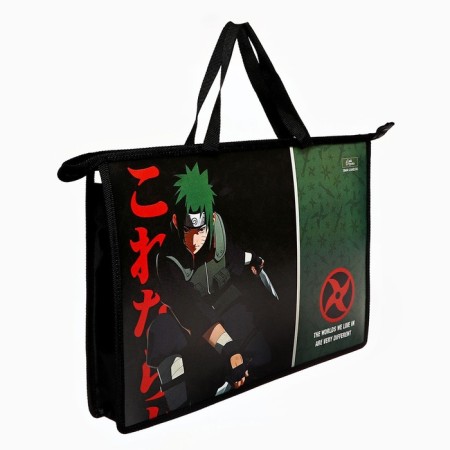 Folder with A4 handles, 335 x 235 x 55 mm, plastic, pens, Calligrata "Anime Fighter"-1