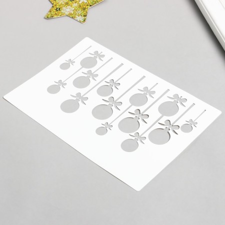 Plastic stencil "Balls" 24x16 cm-1