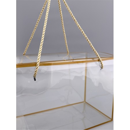 PET box with handles, gold, 30 x 15 x 20 cm-1