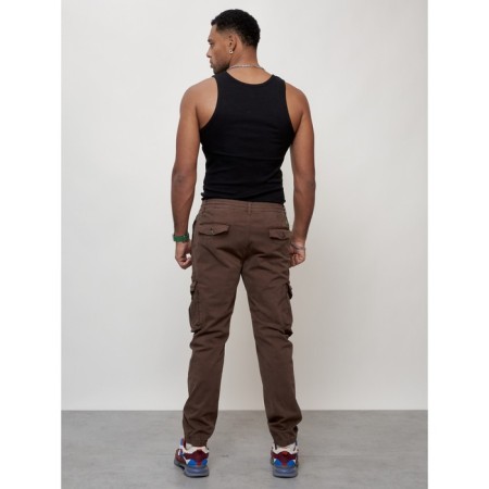 Cargo jeans men, size 50-52, brown color-3