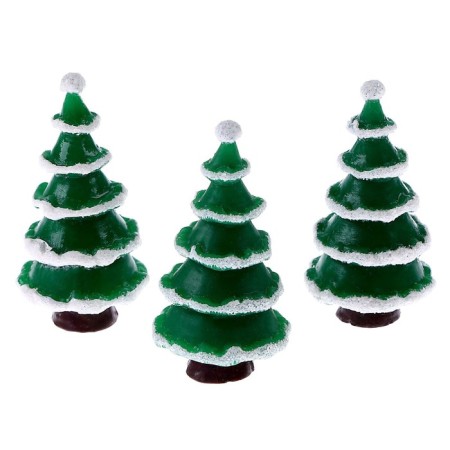 Miniature Puppet "Snow Christmas tree", set of 3 pcs., Size 1 pc. - 2 × 2 × 3 cm-2