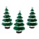 Miniature Puppet "Snow Christmas tree", set of 3 pcs., Size 1 pc. - 2 × 2 × 3 cm