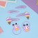 Shirley hair set (2 elastic bands 5 cm, 4 invisible 5.5 cm) bee, lilac