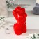 Figure candle "Women's silhouette", 10 cm, red