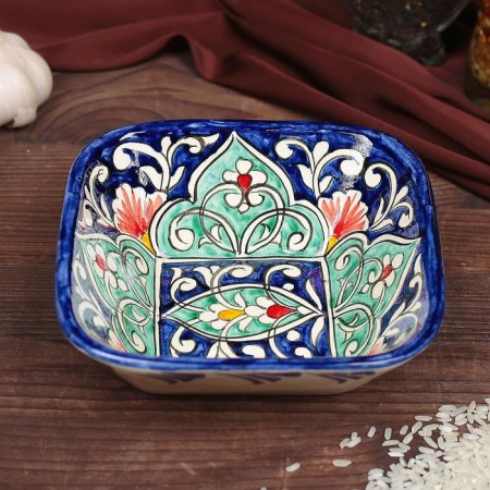 Salennik Rishtan ceramics "Flowers", 14 cm, mix-2