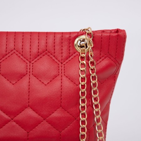 Zipper bag with lightning, red color-3