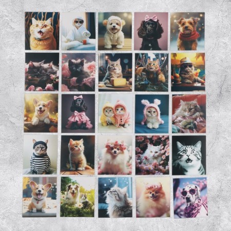 Set of stickers "cats", 6 x 7 cm, 50 pcs
