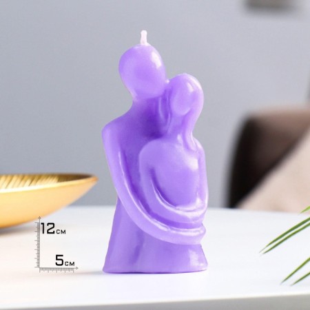 Figure candle "Lovers", 12 cm, lavender