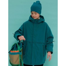 Windbreaker for boys, height 140 cm, emerald color