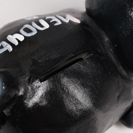 Piggy bank "Cat man" 12x17cm, black-4