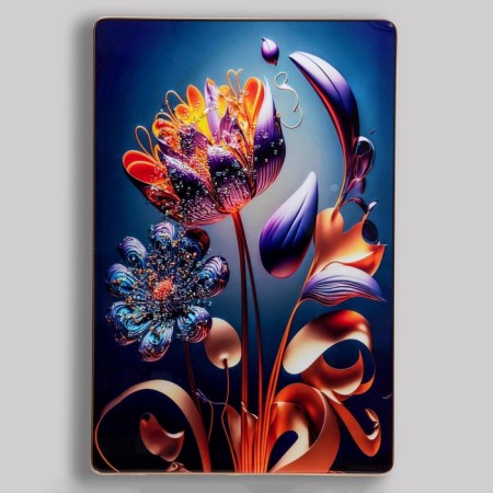 Acrylic painting "Flowers Abstraction" 60x39.5 cm