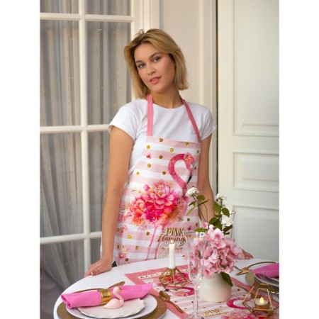 Path on the Ethel Flamingo table 30x70 cm, 100% cotton, sarzha 190 g/m2-2