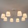 Betty chandelier, 8x40W E27, white color