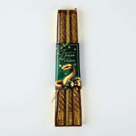 New Year's candles twisted "New Year: Heart believes in miracles" 3 pcs-2