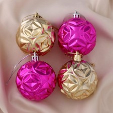 Set of balls plastic D-6 cm, 4 pcs 