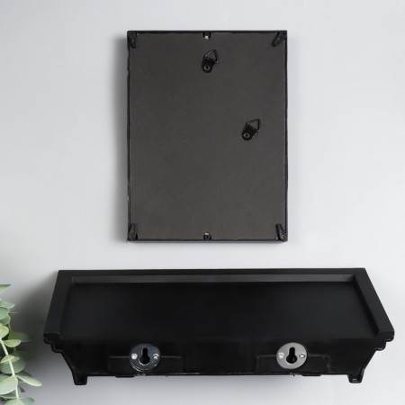 Photo frame plastic 10x15 cm with a shelf "Olivia" black 26x15 cm-4