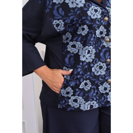Female jacket, size 54, blue color-17