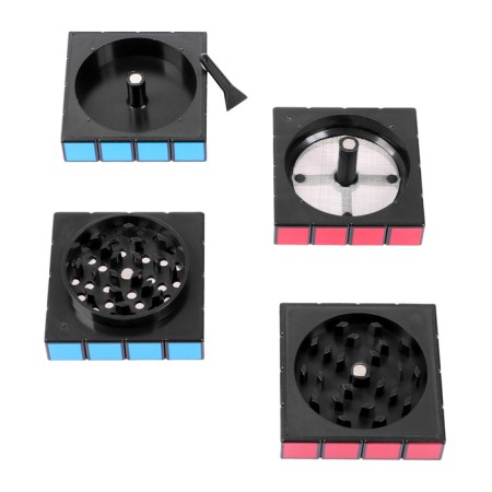 Grinder for tobacco, Greener "Cube", on Magnet, 5.7 x 5.7 cm-3