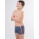 Bathing cowards for boys, height 146-152 cm, graphite, gray, red color