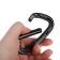 Carabiner with a latch, 10x6 cm, 22 kn, black