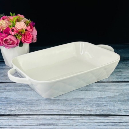 Lenardi bianco baking dish, rectangular, porcelain, length 35.5 cm