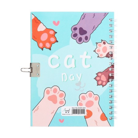 Gift notebook, 45 sheets, line, on the castle, on the crest, paws (17.8x13cm)-5