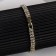 Bracelet with rhinestones "shine" 2 rows, white color in gold, 18cm