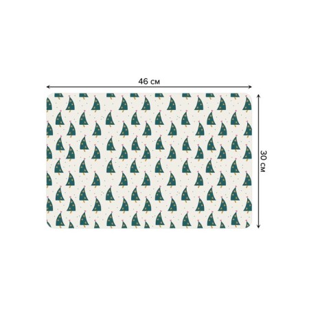 A set of napkins for setting the table "Christmas trees dance", rectangular, rounded edges, size 30x46 cm, 4 pcs-2