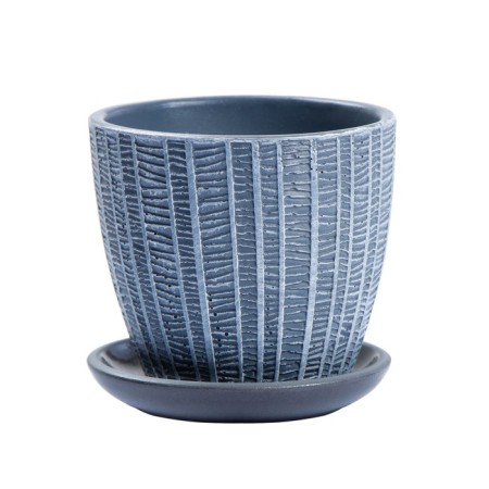Flower Pot "Metro" Gray Beton, 0.7 liters-3