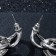 Earrings Metal "links" patterns, color silver