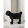 Figure "Pops", Polystone, 48 cm, black matte color