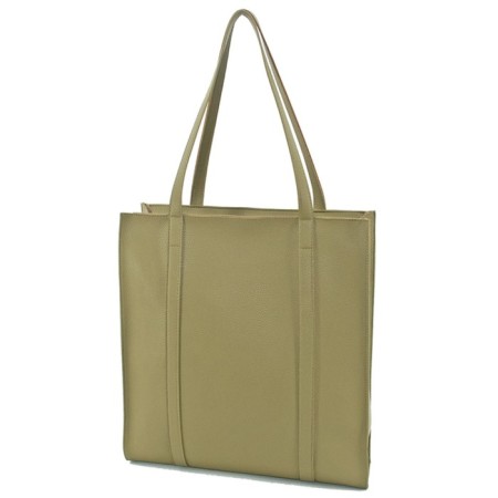 Women's bag B2823-02140, green color, genuine leather, 36x7x40 cm