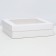 The box is folding, the lid is, with the window, white, 23 x 23 x 6.5 cm