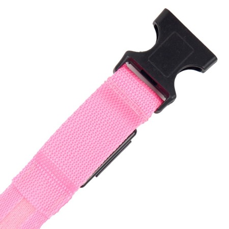Collar with backlight size S, Osh 35-43 x 2.5 cm, 3 glow modes Pink-9