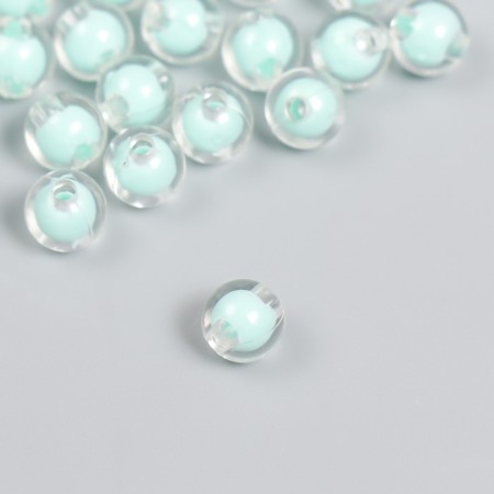Plastic beads "Green" glossy set 20 grams d = 0.8 cm