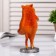 Souvenir Polystone Lac "cat in the pose of wood" 15.5x7x6 cm
