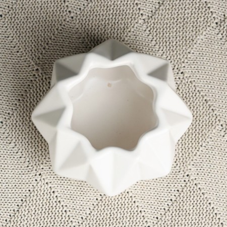Kashpo "Triangles" white, 10x10x7cm-2