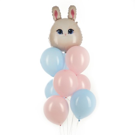 A set of balloons "Bunny", foil, latex, 9 pcs.-1