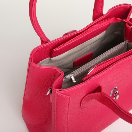 Women's bag with lightning, textura, average size, pink color-8