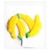 Decor silicone "Banans" set of 4 pcs., Size 1 pc. - 2.5 × 6.5 × 0.3 cm, glue pads