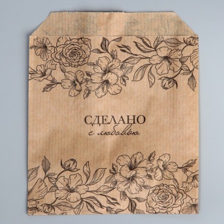 Package package, packaging, crafting, “flowers” ​​13 x 16 cm without a window-2