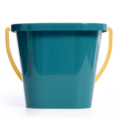 Set for playing in the sand "Emerald City": bucket, sieve, scoop, rake, 4 molds-10